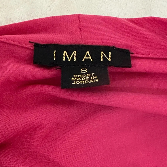 IMAN High Low Pink Cinched Waist Midi Dress, Size Small - Picture 12 of 15